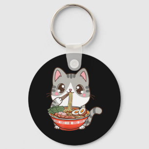 Cute Ramen Cat Kawaii Anime Jape Food Boy Girl Nyckelring