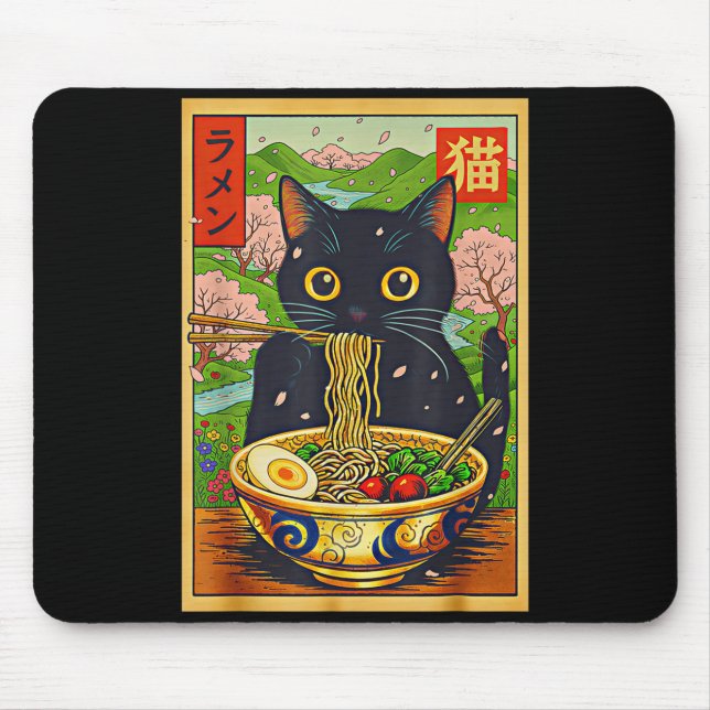 Cute Ramen Cat Nature Flowers Noodle Anime  Musmatta (Framsidan)