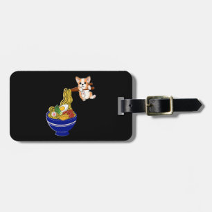 Cute Ramen Corgi Hund Bagagebricka