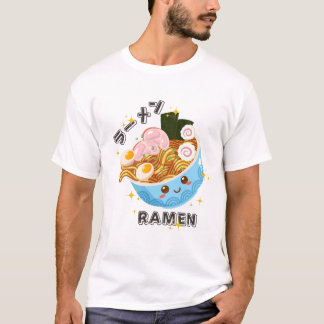 Cute Ramen Japansk Food T Shirt