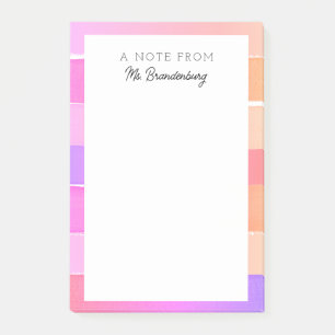 Cute Rand Lacher Namn Classroom Back to school Post-it Block