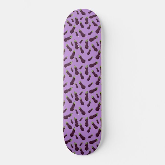 Cute Random Eggplant mönster Dekorativ kudde iPad  Mini Skateboard Bräda 18,5 Cm (Framsida)