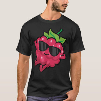 Cute Raspberry Fruit Relaing Lazy Raspberry T Shirt