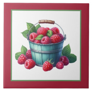 Cute Raspberry-köket som skapar hemmabruk Kakelplatta