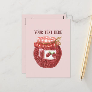 Cute Raspberry sylt gelégogelé lägger till text Vykort