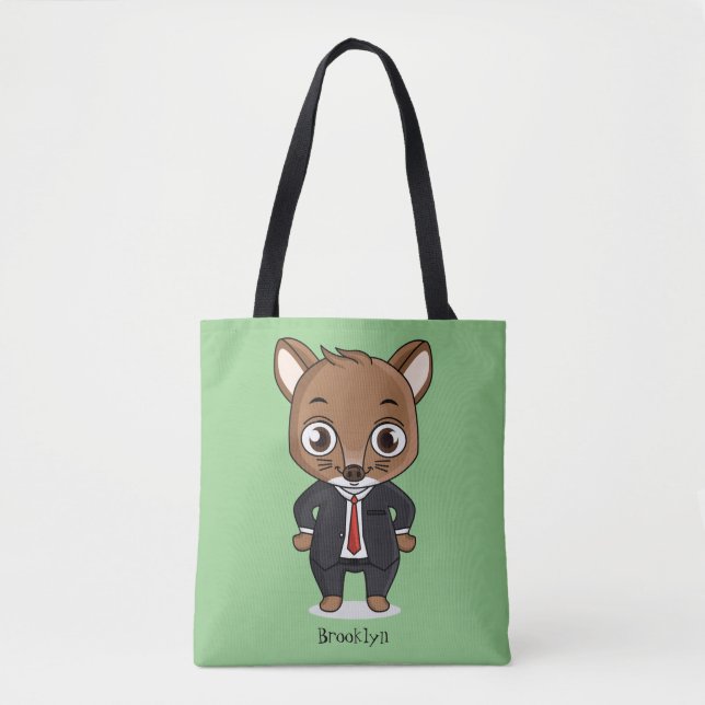 Cute rat cartoon illustration tygkasse (Framsida)