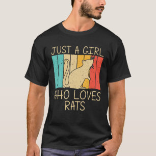 Cute Råtta för Girls Kid Mouse Råtta Älskare flode T Shirt