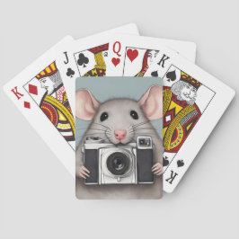 Cute Råtta-fotograf Casinokort