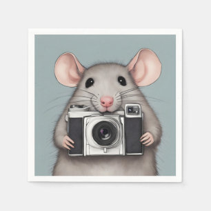 Cute Råtta-fotograf Pappersservett
