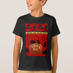 Cute Råtta kinesiska året 2020 Zodiac Birthday Kid T Shirt