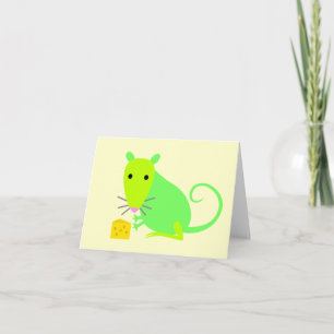 Cute Råtta Notecard Kort