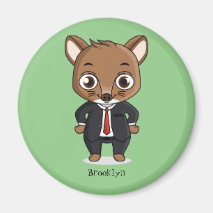Cute råtta tecknad illustration magnet