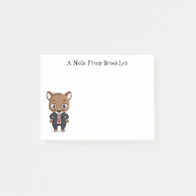 Cute råtta tecknad illustration post-it block (Framsida)