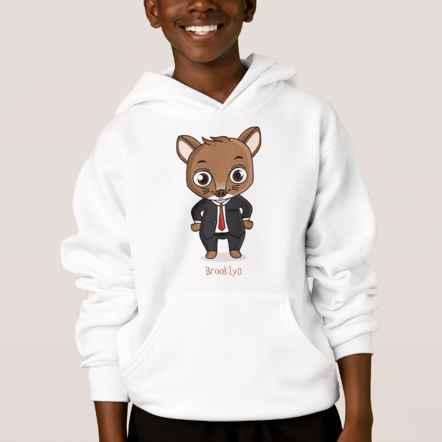 Cute råtta tecknad illustration t shirt (Framsida)