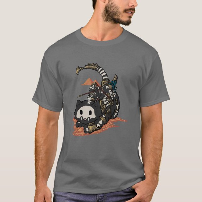 Cute Råtta Warriors & Kattunge Spinx T Shirt (Framsida)