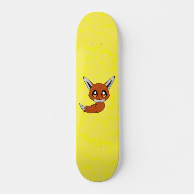 Cute räv mini skateboard bräda 18,7 cm (Framsida)