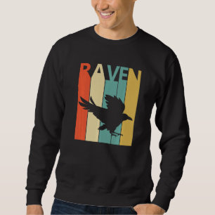 Cute Raven Animal Lång Ärmad Tröja