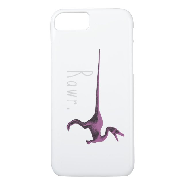 Cute Rawr Rosa Dinosaur Case-Mate iPhone Skal (Baksida)