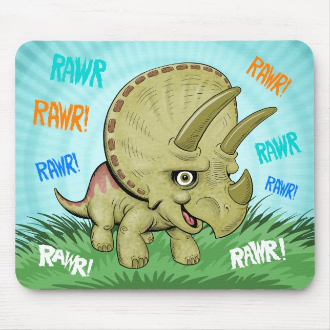 Cute RAWR Triceratops Musmatta (Framsidan)