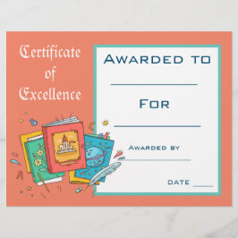 Cute Reading Award certifikat Lärarförråd