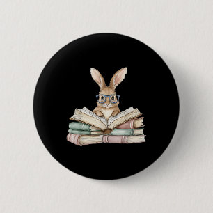 Cute Reading Bunny Gles Bokar Bookworm Reader Teac Knapp