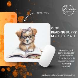 Cute Reading Puppy Mousepad Musmatta