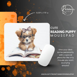 Cute Reading Puppy Mousepad Musmatta