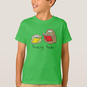 Cute Reading Sten Bibrarian Bok Älskare T Shirt