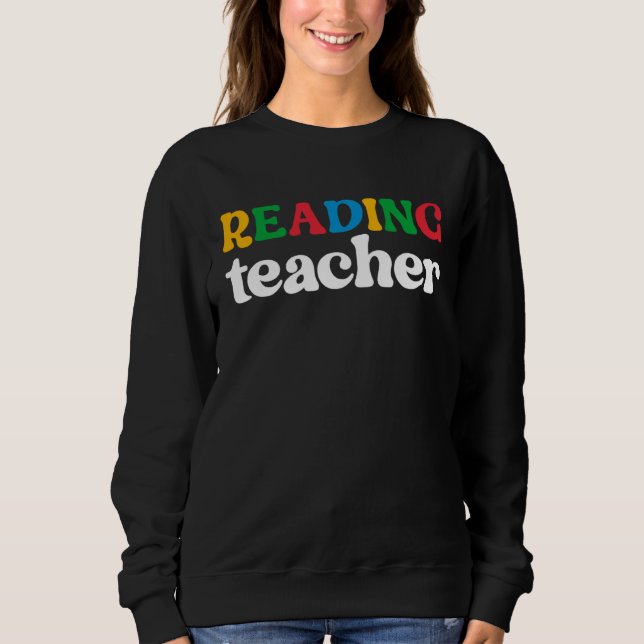 Cute Reading Teacher Book  Librarian Literature T Shirt (Framsida)