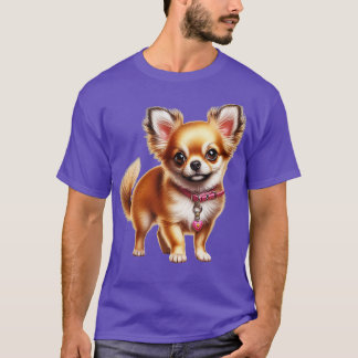 Cute Realistic Chihuahua Sketch T Shirt