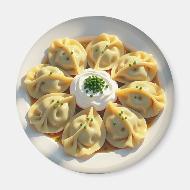 Cute Realistic Pierogi Magnet (Framsidan)