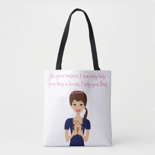 Cute Realtor Tote Tygkasse (Framsida)