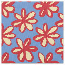 Cute Red and Gult Daisy on Utopian Blue