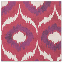 Cute red and lila ikat tribal mönster tyg