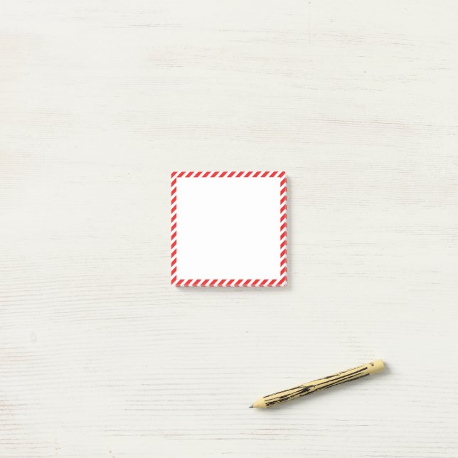 Cute Red and White stripe Post-it Block (På skrivbordet)