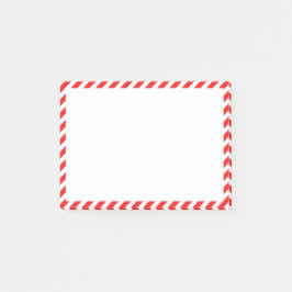 Cute Red and White stripe Post-it Block