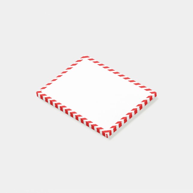 Cute Red and White stripe Post-it Block (Vinklad)