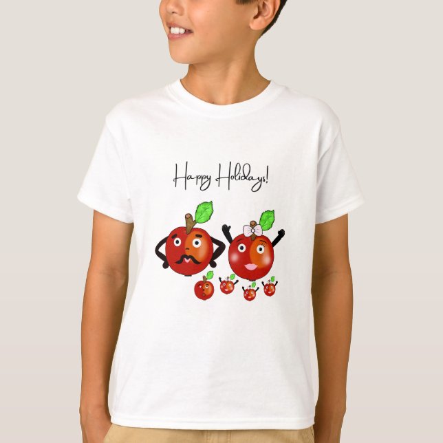 Cute Red appfamilj T Shirt (Framsida)