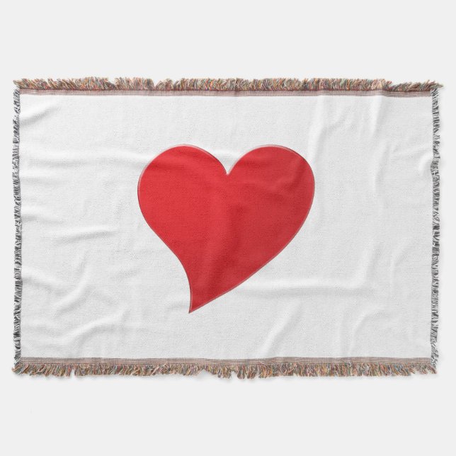 Cute Red big eart minimalist modern Valentine Filt (Framsidan)