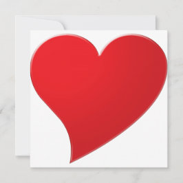Cute Red big eart minimalist Valentine's day card