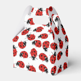 Cute Red & Black Ladybug Mönster Presentaskar