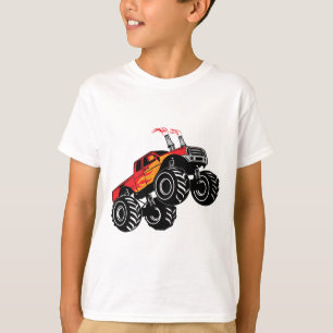 Cute Red Black Monster Lastbil Kids' T-Shirt