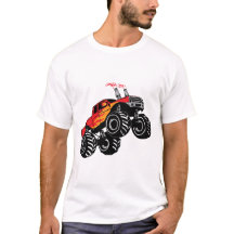 Cute Red Black Namn Monster Lastbil T-Shirt