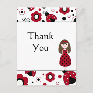 Cute Red Black-nyckelpigor tack vare vykort