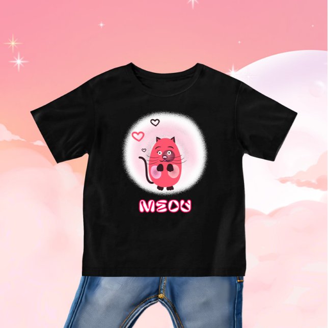 Cute Red cat T Shirt (Skapare uppladdad)