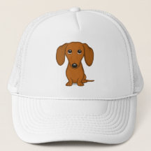Cute Red Dachshund | Lustigt Wiener Tecknad Hund