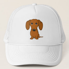 Cute Red Dachshund | Lustigt Wiener Tecknad Hund Keps