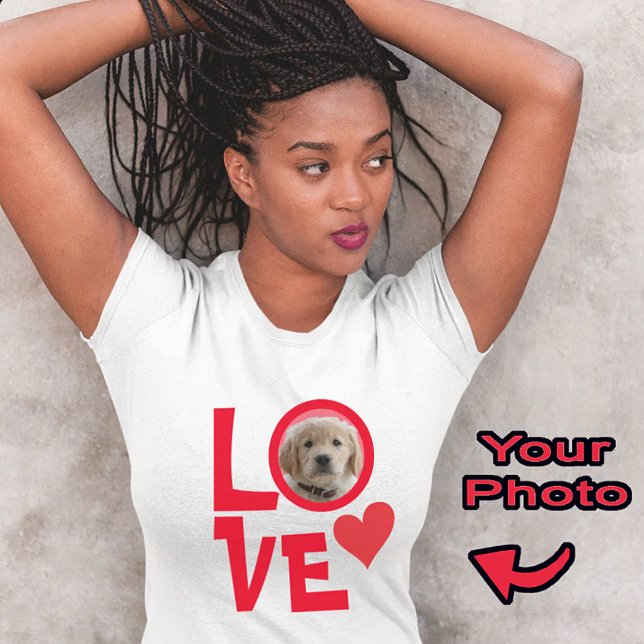  Cute Red Dog Mom Puppy Love Personalized Photo T Shirt (Skapare uppladdad)