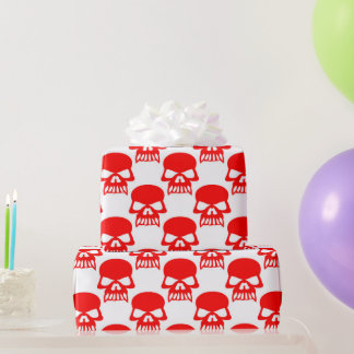 Cute Red Döskallars Halloween Gift Presentpapper