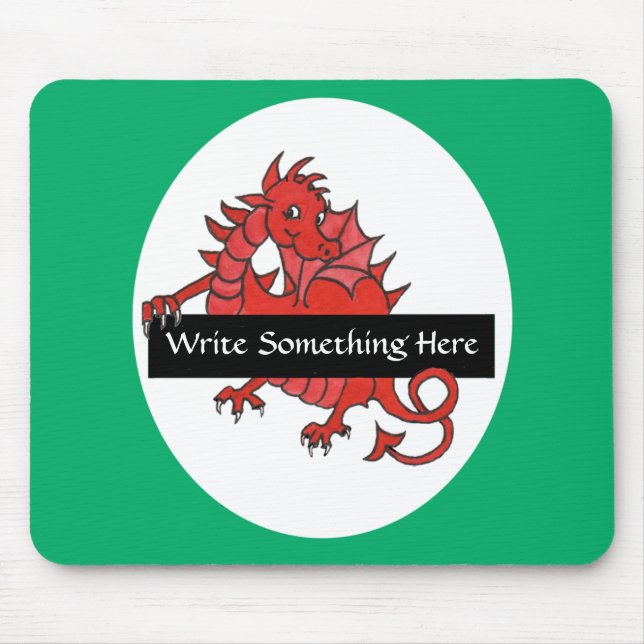 Cute Red Dragon Mousepad för att anpassa Musmatta (Framsidan)